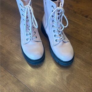 Mix No. 6 Light Pink Combat Boots